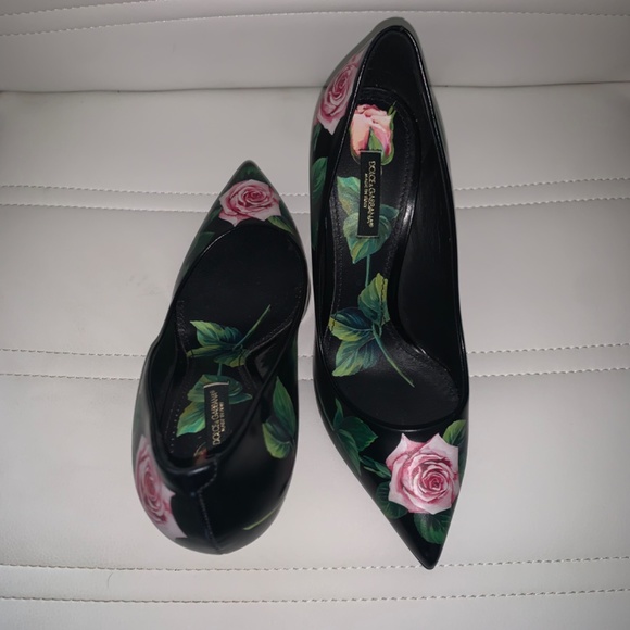 Dolce & Gabbana floral leather pumps - Picture 2 of 6
